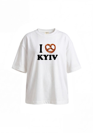 Футболка оверсайз унісекс з принтом "I LOVE KYIV"